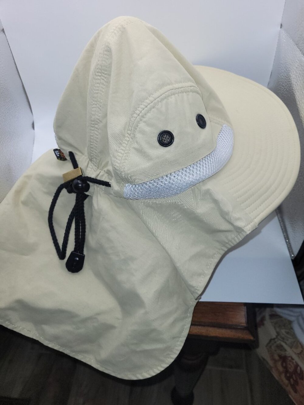 Adams Sunblock Collection 50+ Beige Sun Protection Hat Zipper Pouch Adjustable